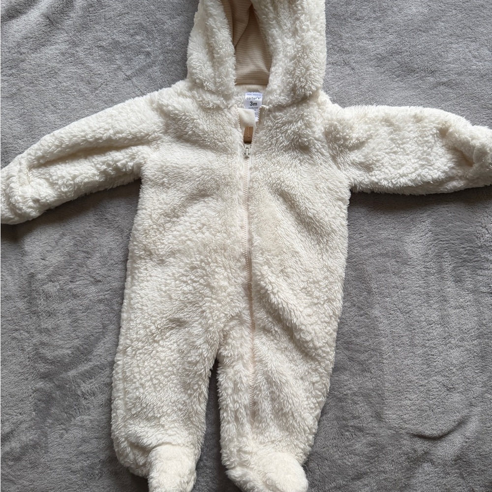 Carter's Cream Fleece Kids Footie